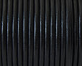 Round Leather cord. 3mm. Black