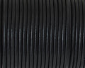 Round leather Cord. 2.5mm. Black
