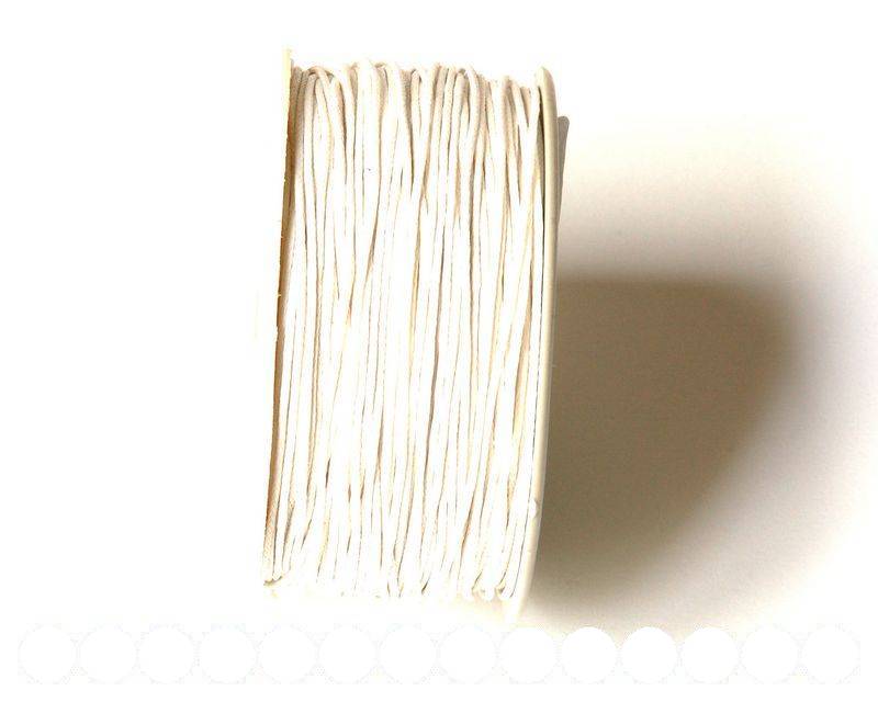 Cotton cord. 1mm. White