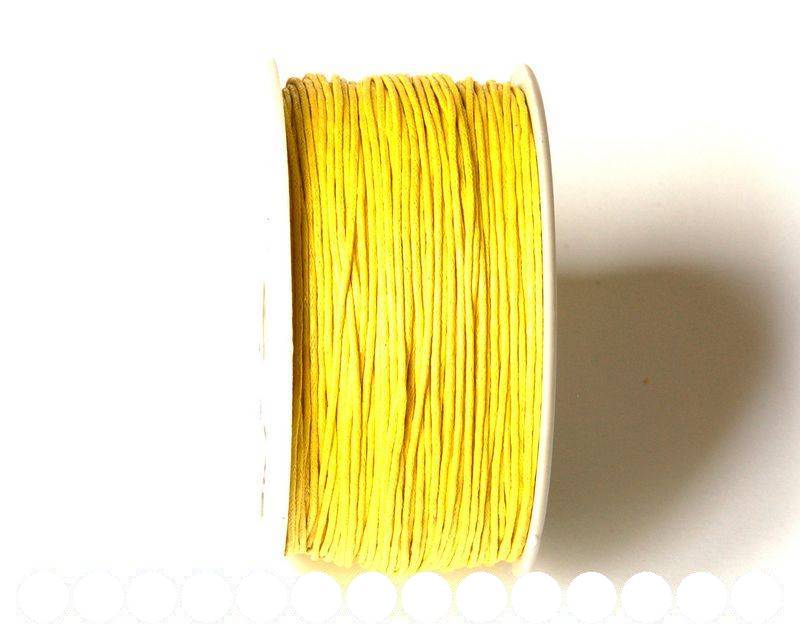 Cotton cord. 1mm. Yellow