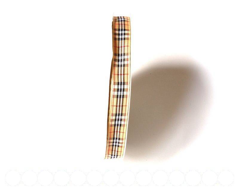 Ribbon. Satin. 15mm. Black-beige-white.