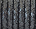 Bolo Braided Round Leather Cord. 10mm. Black