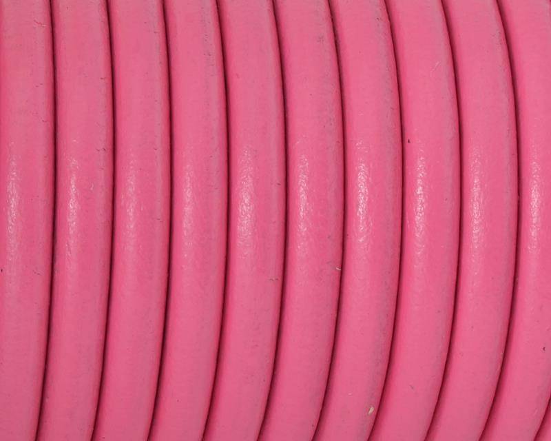 Round Leather cord. 4.5mm. Fuchsia. Best Quality.