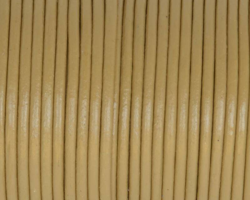 Round Leather cord. 2mm. Light brown