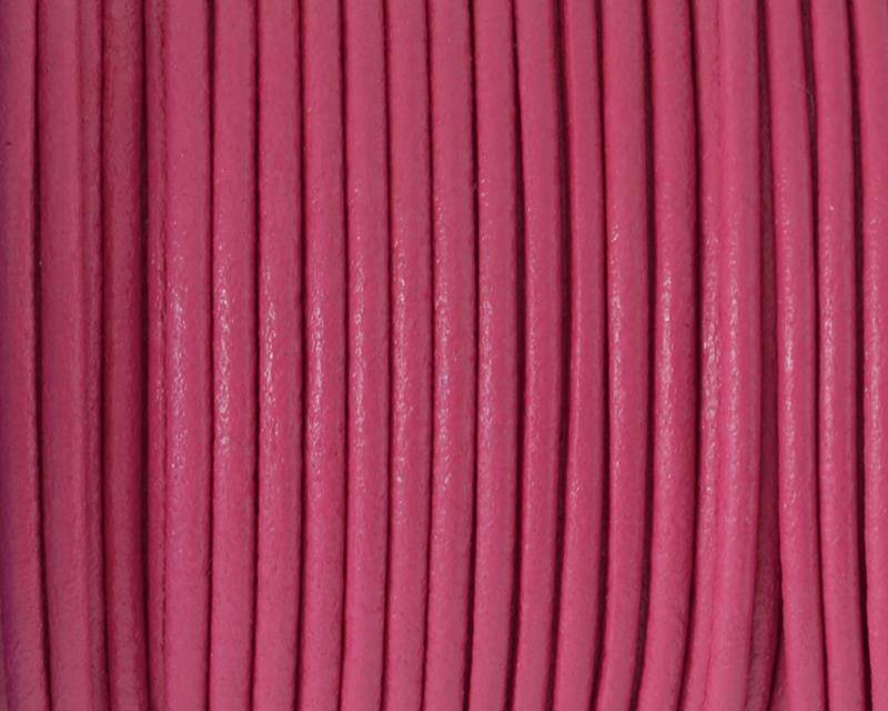 Round leather Cord. 2.5mm. fuchsia. Best Quality.