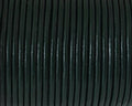 Round leather Cord. 2.5mm. Bottle green.