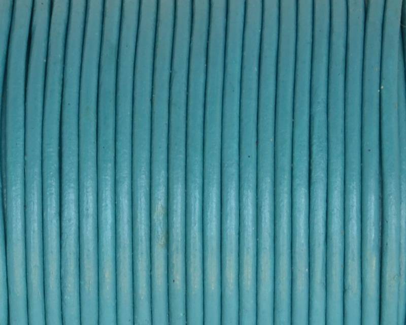 Round Leather Cord. 1.5mm. Turquoise