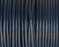 Round Leather Cord. 2mm. Navy blue. Best Quality.