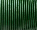 Round leather Cord. 2mm. Dark green.