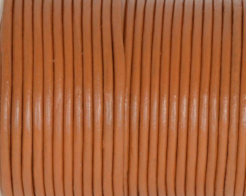 Round leather Cord. 2mm. Middle brown