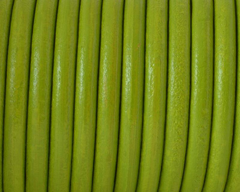 Round Leather cord. 4.5mm. Pistachio.Best Quality.