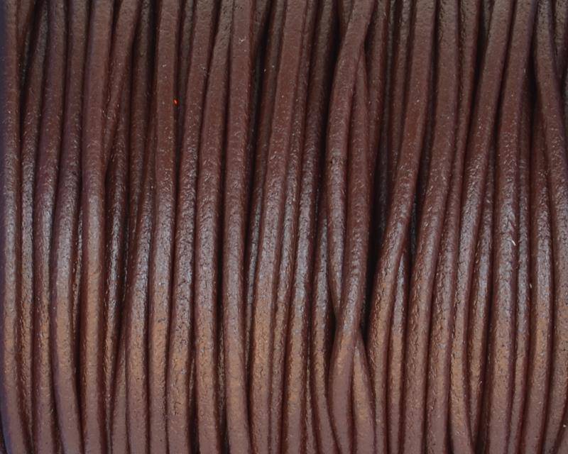 Round leather Cord. 2mm. Dark brown. Best Quality