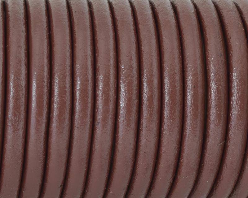 Round Leather cord. 4.5mm. Dark brown. BEST QUAL.