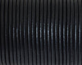 Round leather Cord. 2.5mm. Black. Best Quality.