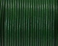 Round Leather Cord. 1mm. Dark green.