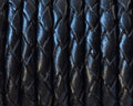 Bolo Braided Round Leather Cord. 5mm. Black.