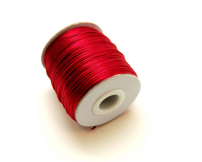 Nylon Cord. 1mm. Garnet. 93Metres.