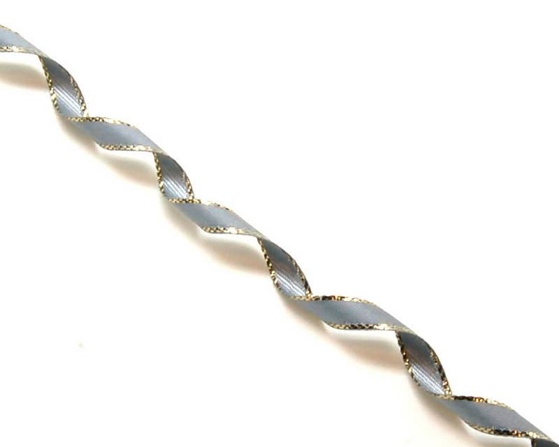 Satin Ribbon. 7mm. Light grey. Best Quality.