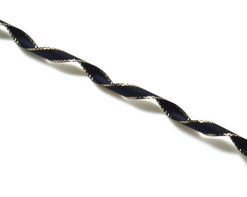Satin Ribbon. 7mm. Dark blue. Best Quality.