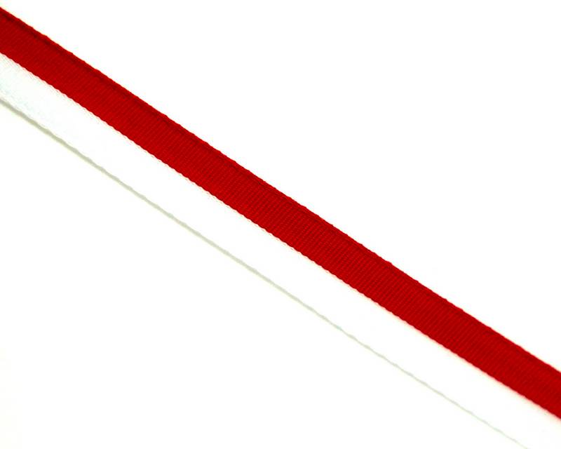 Ribbon. Flag. 10mm. White-red. Best Quality.