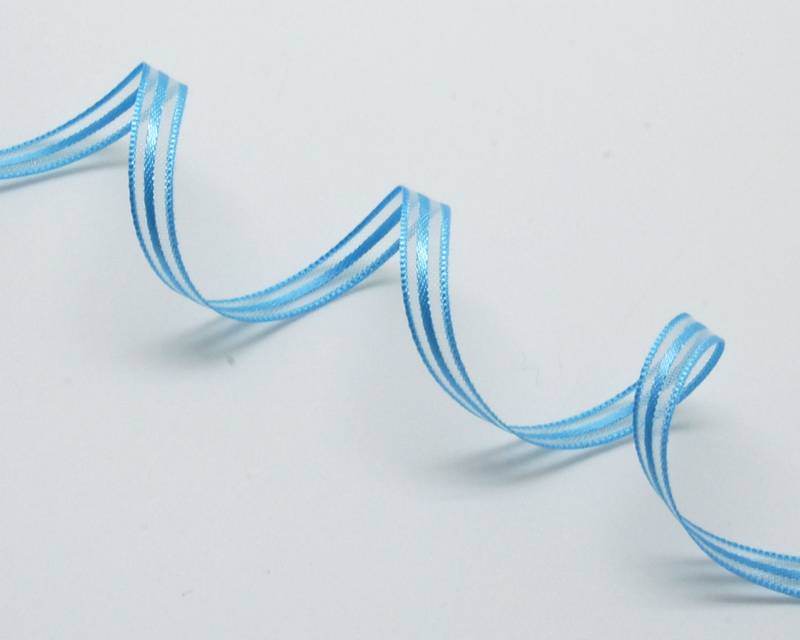 Ribbon. 5mm. Sea blue. Best Quality.