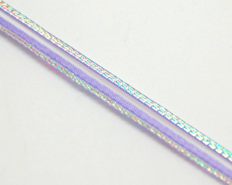 Ribbon&wire. 7mm. Lilac. Best Quality.