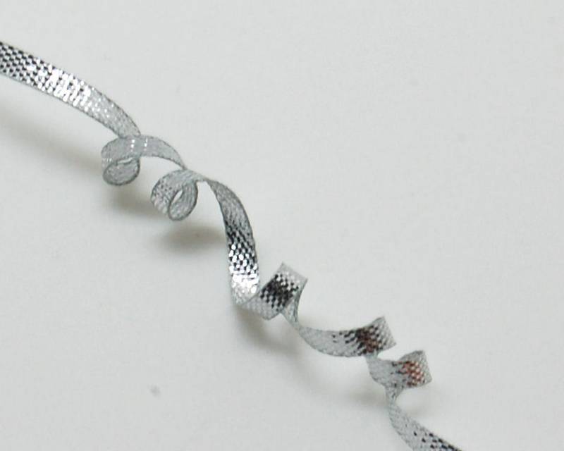 Ribbon. 3mm. Metal silver. Best Quality.
