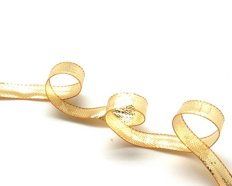 Ribbon. 6mm. Metal gold. Best Quality.