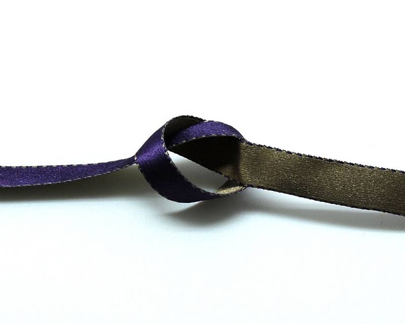 Satin. 10mm. Purple-bison. Reversible. Best qual.