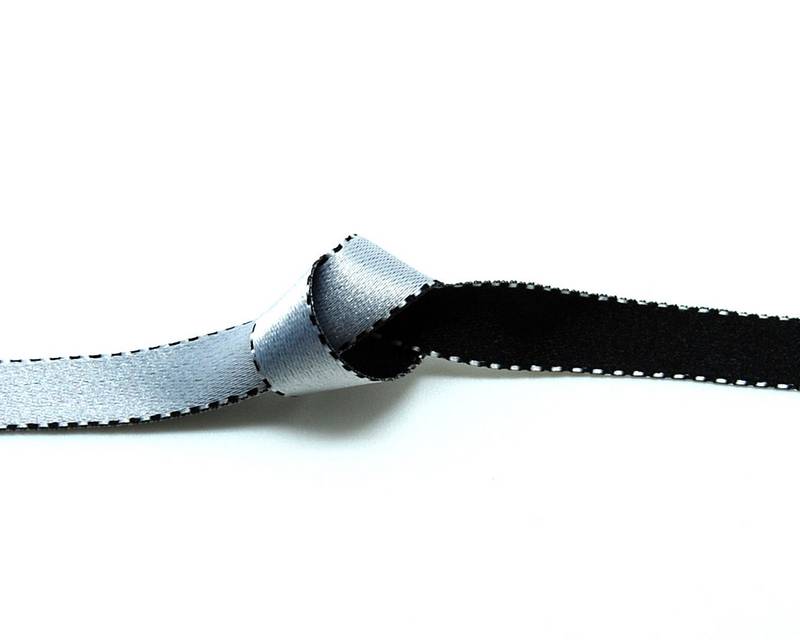 Satin. 10mm. Black-light grey. Reversible. Best qual. 20M.