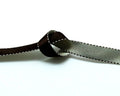 Satin. 10mm. Dark brown-cream color. Rever. Best qual. 20M.