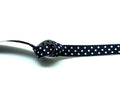 Ribbon. Reversible. 10mm. Navy blue-white. Best Quality. 25M.