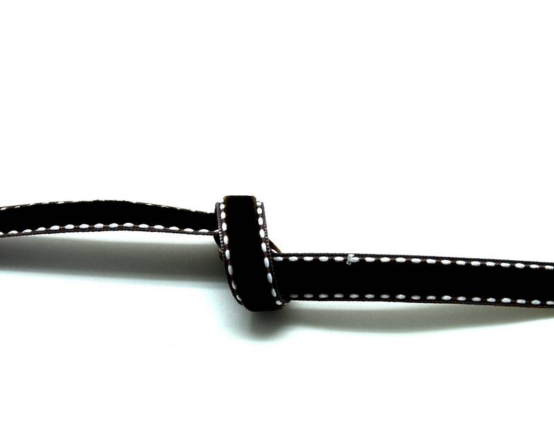 Ribbon. 10mm. Velvet. Dark brown-white. Best Quality. 20M.