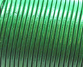 Round Leather cord. 3mm. Dark Green.