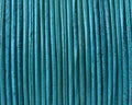 Kangaroo Leather Round Cord. 1mm. Sea green. Best Quality.