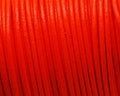 Round leather Cord. 2mm. Fluorescent orange. Best Quality.
