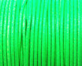 Round leather Cord. 2mm. Fluorescent green. Best Quality.