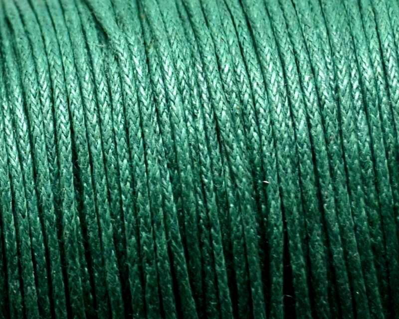 Wax Cord. Round. 1mm. Bottle Green1.