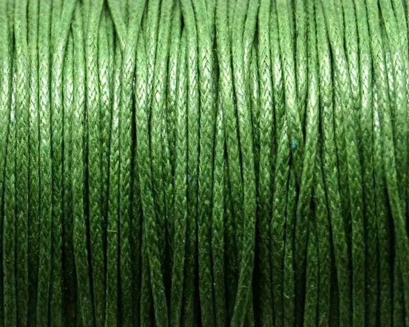 Wax Cord. 1mm. Green2.