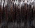 Kangaroo Leather Round Cord. 1mm. Dark brown. Best Quality