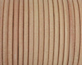 Round Leather cord. 3mm. Natural. Best Quality.