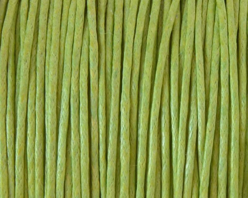 Wax cord. 1mm. Green.