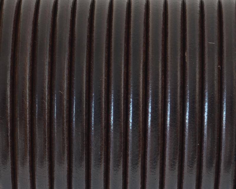 Round Leather cord. 4mm. Dark brown. Best Quality.