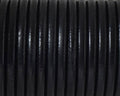 Round Leather cord. 4mm. Black. Best Quality.