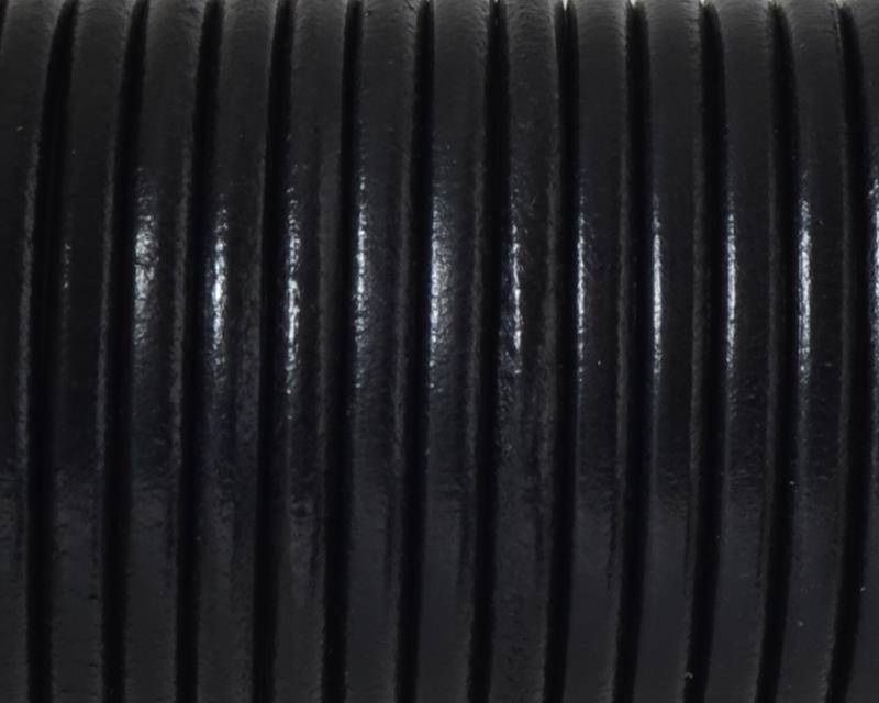 Round Leather cord. 4mm. Black. Best Quality.