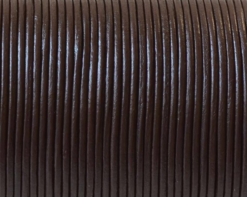 Round Leather Cord. 1.5mm. Brown. Best Quality.