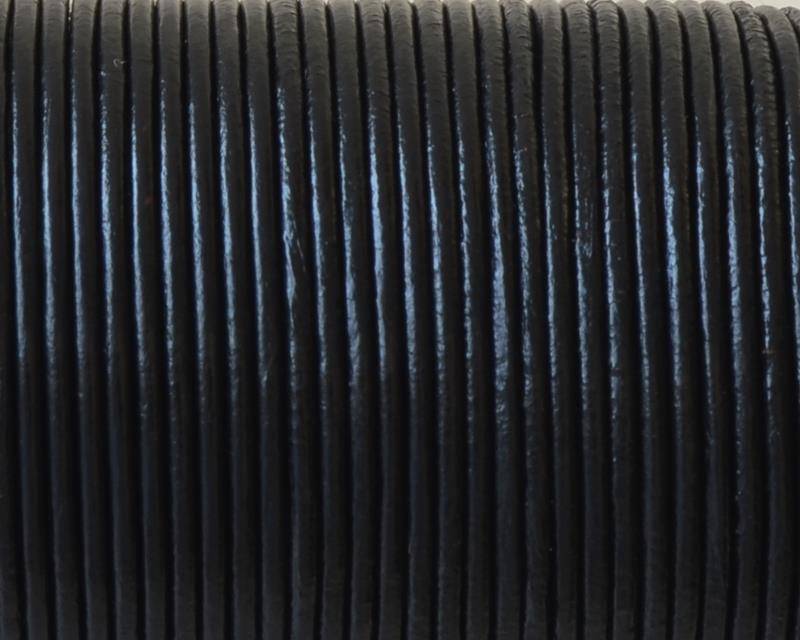 Round Leather Cord. 1.5mm. Black. Best Quality.