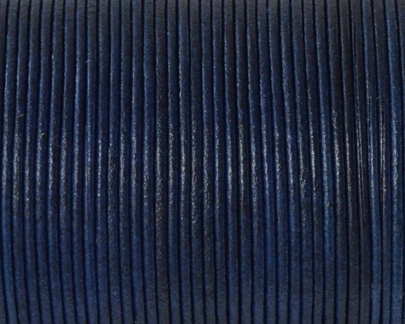 Kangaroo leather cord 1mm Round. Electric blue. Best Quality.
