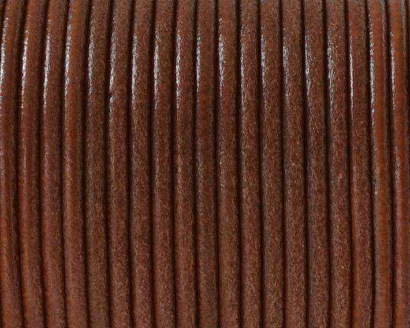 Round Leather cord 2.5mm. Light Brown. Best Quality.