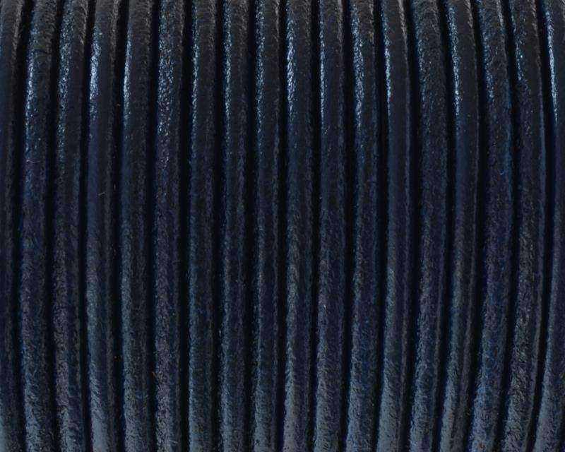 Round Leather cord 2.5mm. Electric Blue. Best Quality.